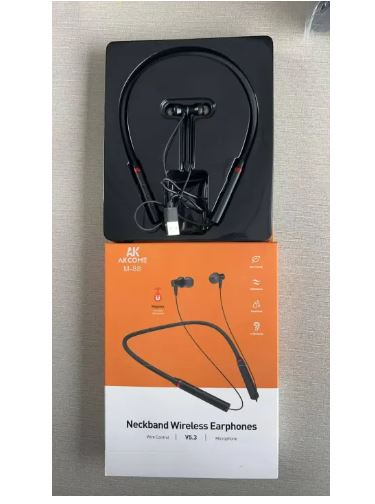 Magnetic Bluetooth 5.2 Neckband Earphones with LED Display & Noise-Canceling Mic