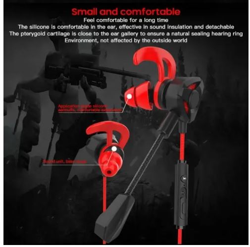 Wired Gaming Earbuds with Mic – Universal for Mobile & PC