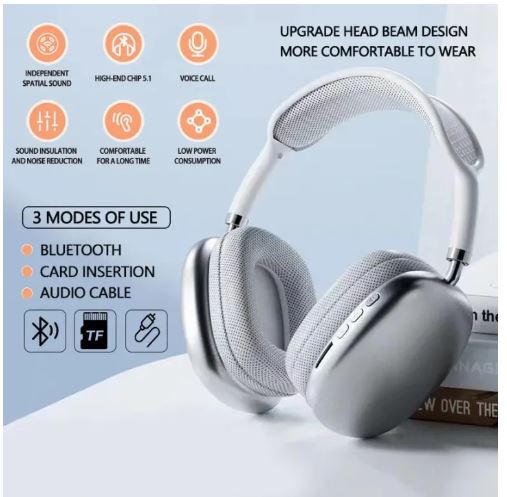 P9 Wireless Bluetooth Headphones – Noise-Cancelling Stereo Headset with Mic for Gaming & Sports