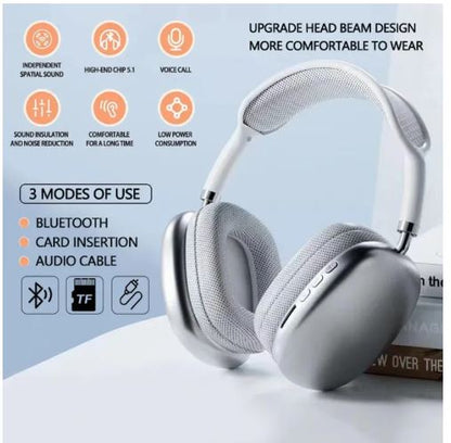 P9 Wireless Bluetooth Headphones – Noise-Cancelling Stereo Headset with Mic for Gaming & Sports