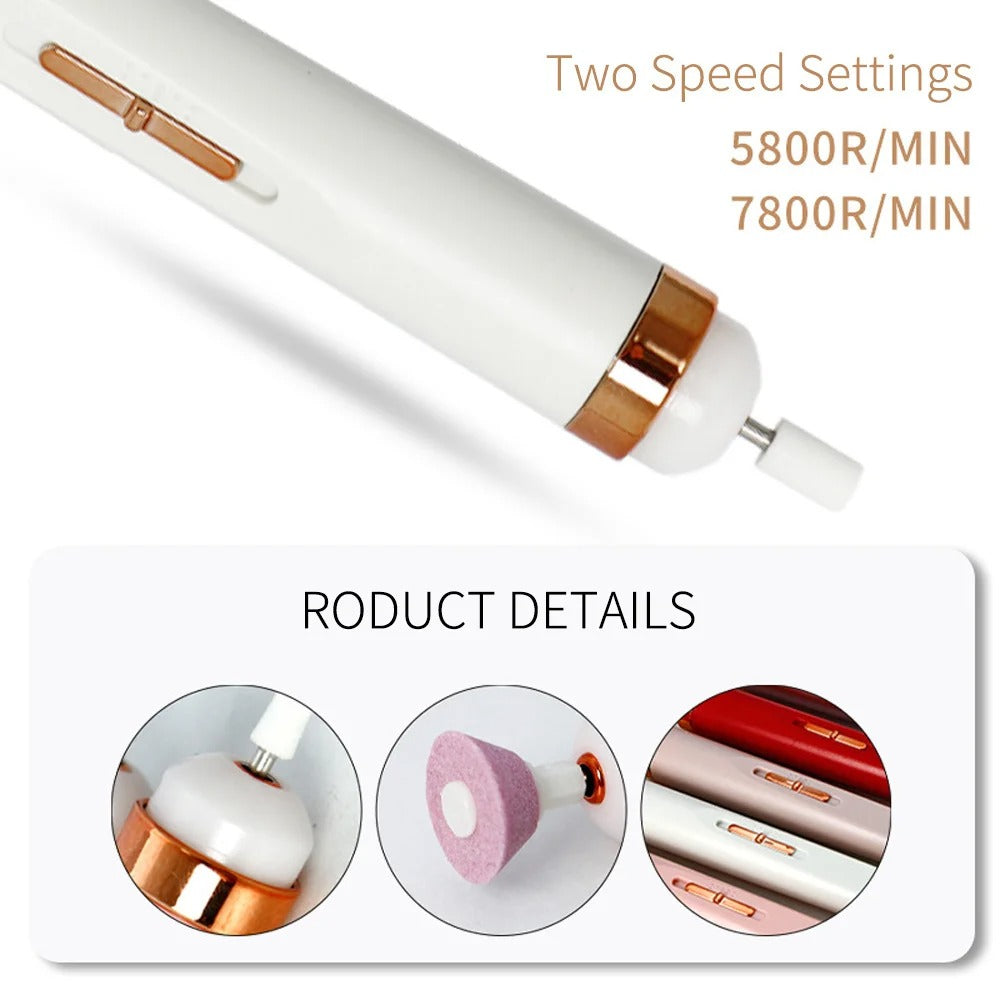 5-in-1 Professional Electric Nail Drill Machine – Acrylic & Pedicure/Manicure Set with LED Light