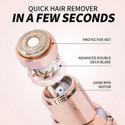 Rechargeable Flawless Facial Hair Removal Machine For Women