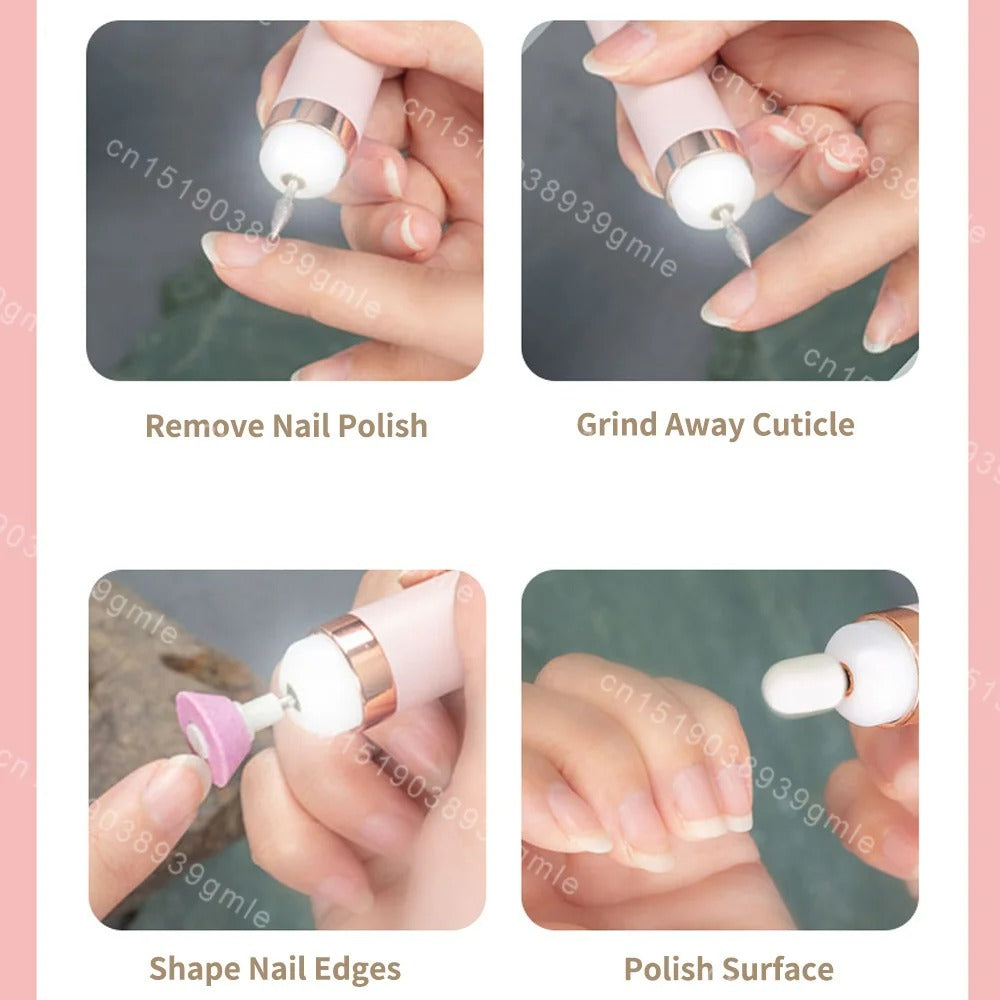 5-in-1 Professional Electric Nail Drill Machine – Acrylic & Pedicure/Manicure Set with LED Light