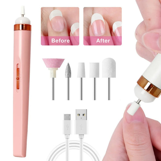 5-in-1 Professional Electric Nail Drill Machine – Acrylic & Pedicure/Manicure Set with LED Light